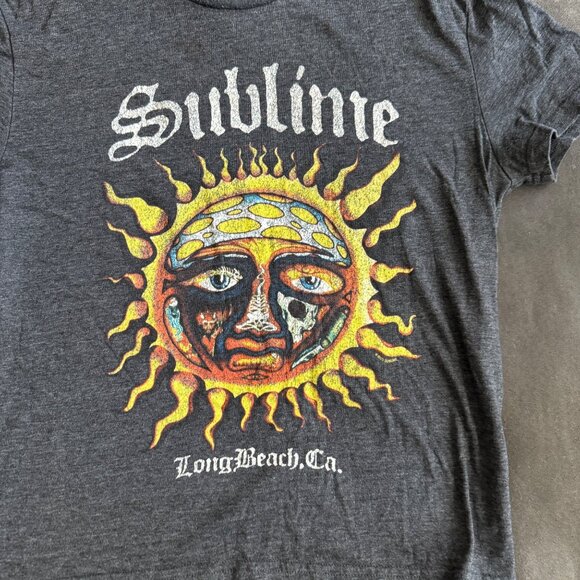 Sublime Band Graphic T-Shirt XS Gray Short Sleeve Crewneck Cotton Blend - Picture 2 of 4